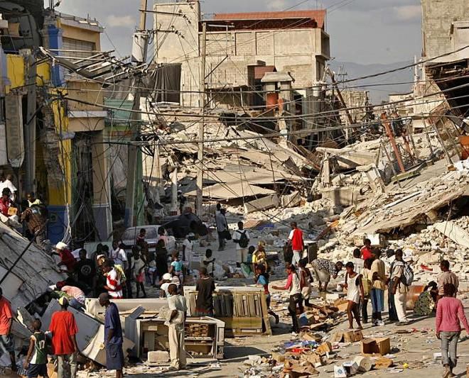 Haiti dne 12. ledna 2010