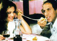 Орнела Мути и Адриано Селентано в ресторанта