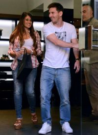 Lionel Messi se svou ženou