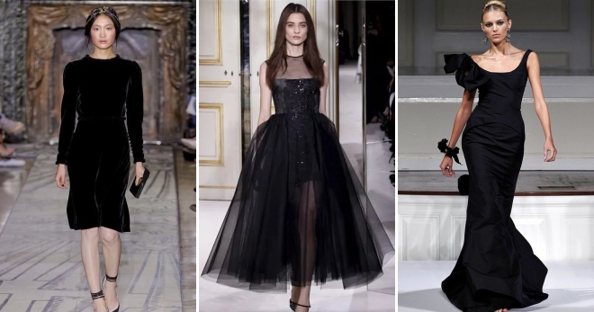 Černé večerní šaty - nejmódnější a nejkrásnější oblečení pro dívky