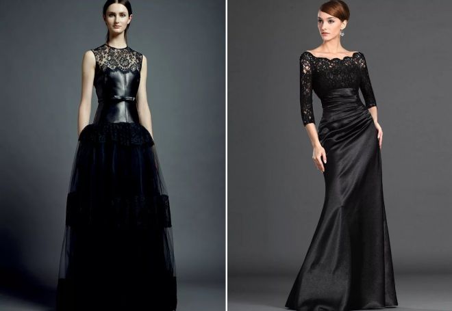 elegantní černé večerní šaty