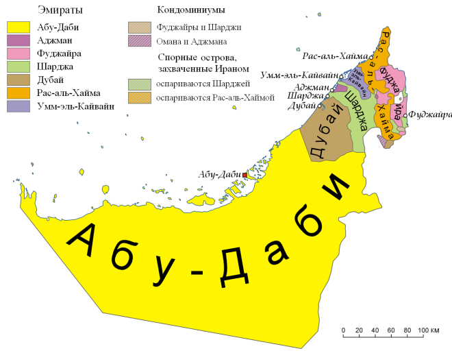 خريطة الامارات الامارات