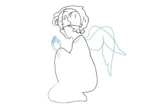 как да нарисувате ангел 17