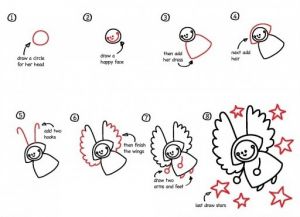 как да нарисувате ангел 6