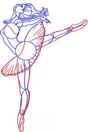 Как да нарисуваме балерина 15