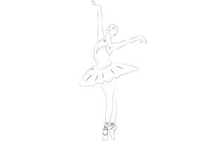 Как да нарисувате балерина 3