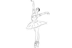 Как да нарисуваме балерина 4
