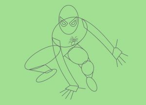 jak kreslit pavouka 6