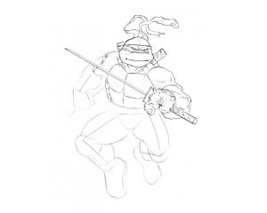 Jak nakreslit ninžskou želvu 35