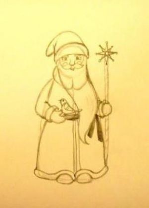 Как да нарисувате Дядо Коледа 10