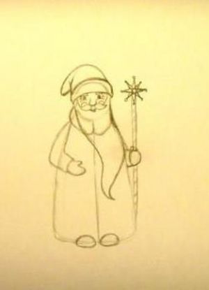 Как да нарисувате Дядо Коледа 8