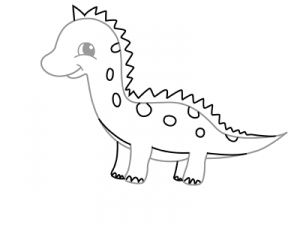 jak nakreslit dinosaurus 18