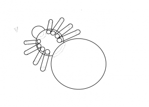 Как да нарисуваме паяк 5