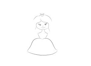 как да нарисувате принцеса 6