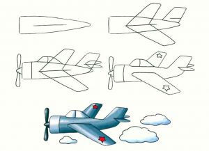 jak nakreslit letadlo pro dítě 3
