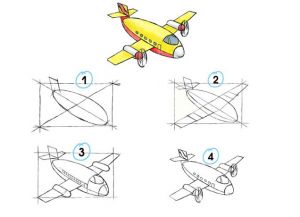 Jak nakreslit letadlo pro dítě 1