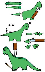 как да направите динозавър пластилин 4