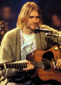 Kurt Cobain s kytarou