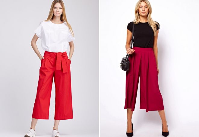 السراويل الحمراء من culottes