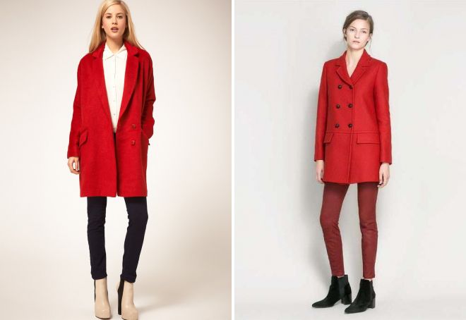 červený kabát pláště