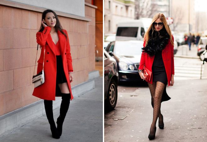 палто от червен цвят
