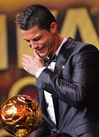Cristiano Ronaldo na ceremoniálu Zlatého míče