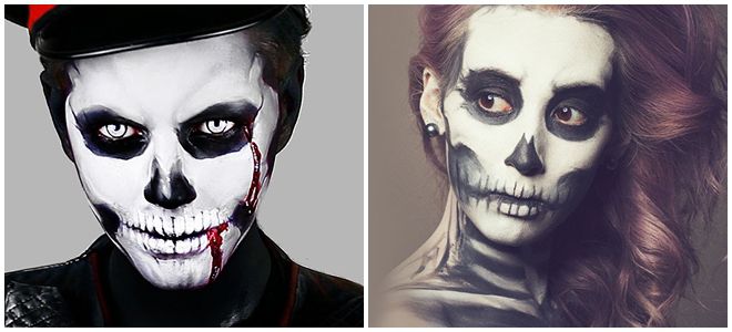 make-up pro halloween skelet