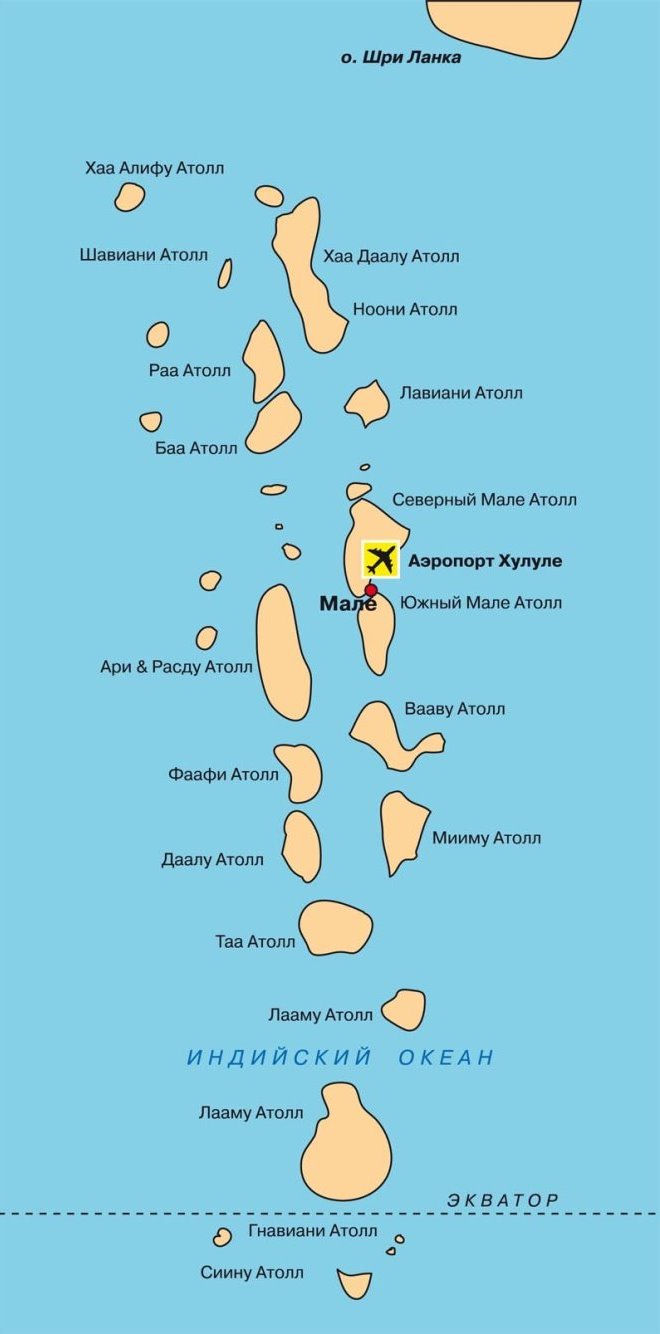 Maledivy na mapě světa