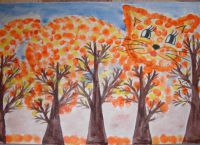 есенни рисунки на детски бои 3