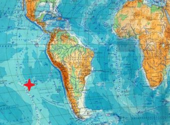 Великденски остров на картата на света