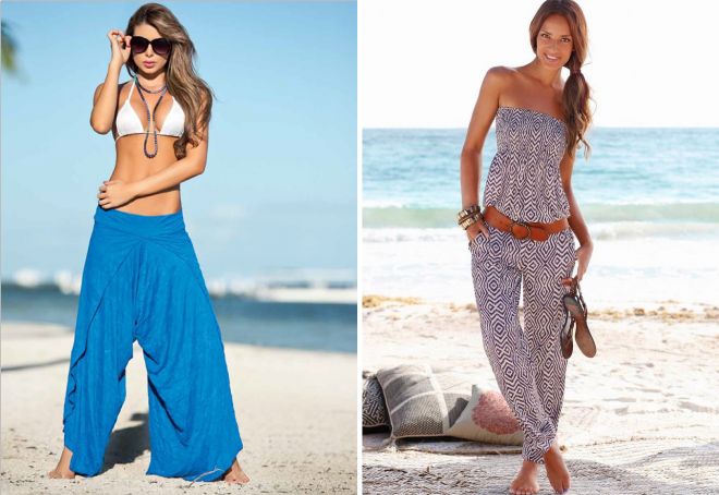 plážové kalhoty pro ženy