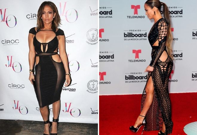 Jennifer Lopez v průhledných šatech