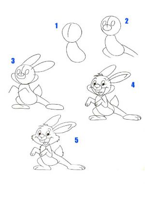5 рисунка на заек за деца