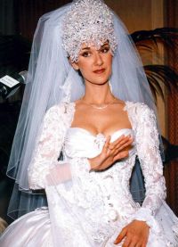 Селин Дион в сватбена рокля 3