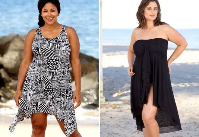 pláže sundresses pro tučné ženy