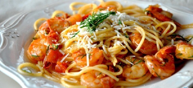 Спагети със скариди
