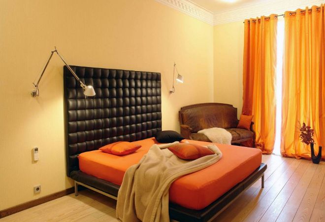 оранжева спалня от фън шуй