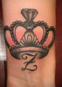 татуировка корона на ръка стойност 5