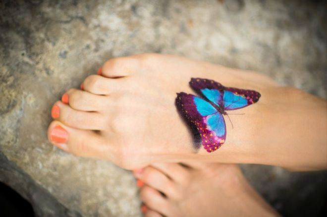 motýl na noze
