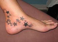 hvězdička tetování na noze 2