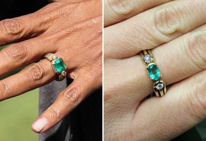 zásnubní prsten s smaragdem