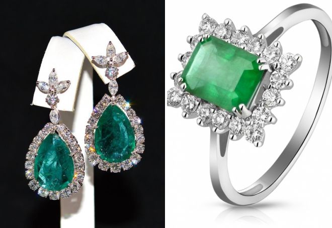 dámské šperky se smaragdami